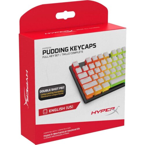 [4P5P5AA#ABA] HyperX Full Key Set PBT Pudding Keycaps, White - 4P5P5AA#ABA