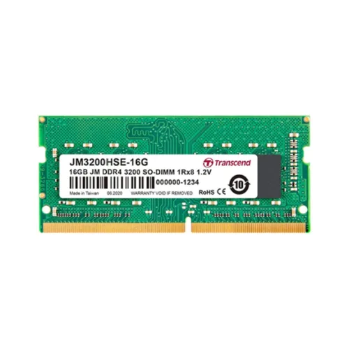 RAM NOTEBOOK (แรมโน้ตบุ๊ค) TRANSCEND 16GB JM DDR4 3200Mhz SO-DIMM 1Rx8