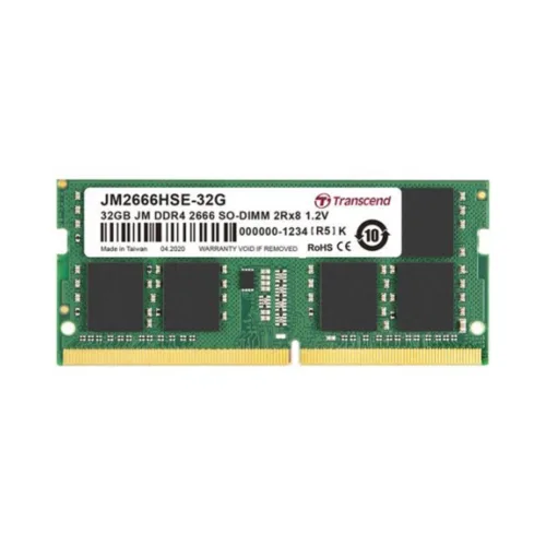 RAM NOTEBOOK (แรมโน้ตบุ๊ค) TRANSCEND 32GB JM DDR4 2666 SO-DIMM 2Rx8 1.2V