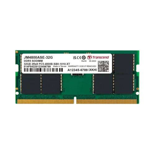 RAM NOTEBOOK (แรมโน้ตบุ๊ค) TRANSCEND 32GB JM DDR5 4800 SO-DIMM 2RX8 1.1V