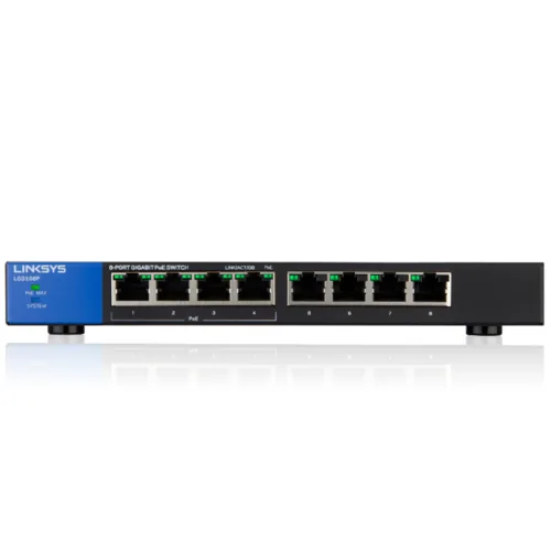 SWITCH (สวิตซ์) LINKSYS 8 PORT (4 PORT POE) LGS108P UNMANAGED GIGABIT SWITCH PORT (LGS108P-AP) - Image 2