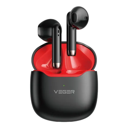 TRUE WIRELESS (หูฟังไร้สาย) VEGER TWS STEREO EARBUDS VE-01T BT5.0 (BLACK)