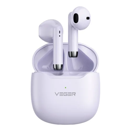 TRUE WIRELESS (หูฟังไร้สาย) VEGER TWS STEREO EARBUDS VE-01T BT5.0 (PURPLE)