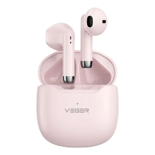 TRUE WIRELESS (หูฟังไร้สาย) VEGER TWS STEREO EARBUDS VE-01T BT5.0 (PINK)