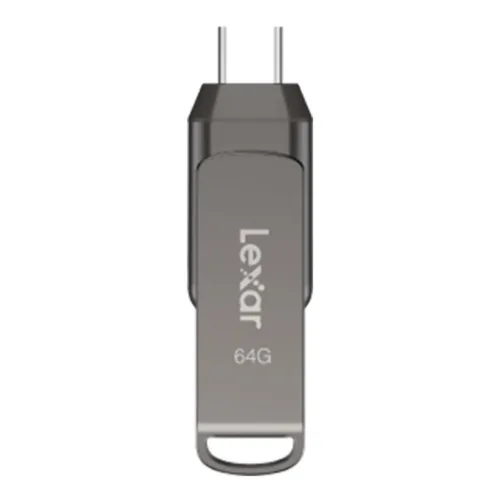 64 GB FLASH DRIVE (แฟลชไดร์ฟ) LEXAR DUAL DRIVE D400 USB 3.1 TYPE-C (LXR-LJDD400064G)